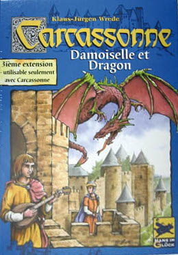 Damoiselle et Dragon extension Carcassonne