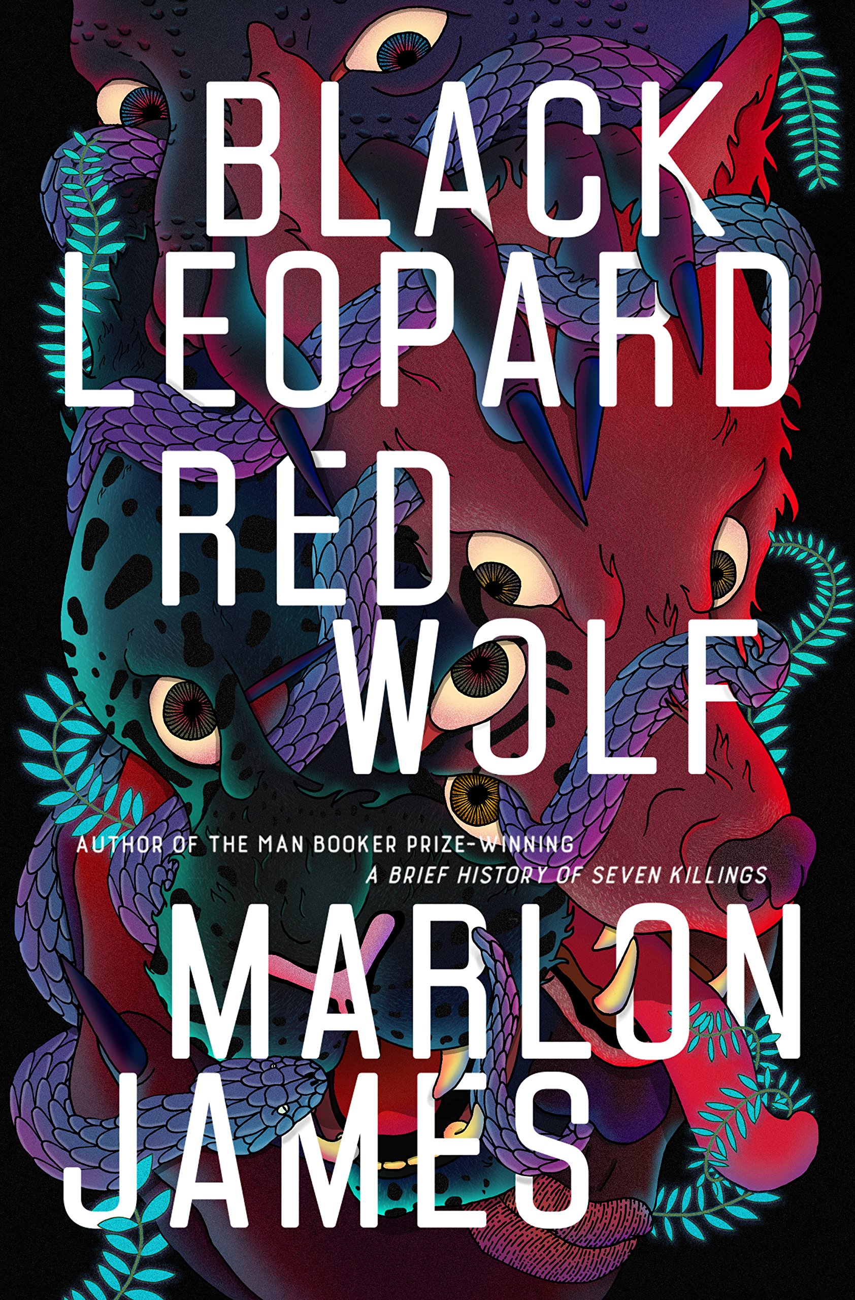 black wolf red leopard