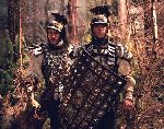Jacob et Wilhelm Grimm en armure